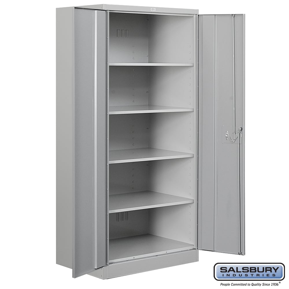 Heavy Duty Storage Cabinet Standard 18 Inches Deep Lockers Com   8074gry U2 