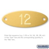 Custom Engraved Name/Number Plate - for Solid Oak Executive Wood Locker Door