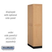 16" Wide Single Tier Solid Oak Executive Wood Locker - 1 Wide - 6 Feet High - 24 Inches Deep