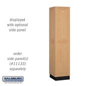 16" Wide Single Tier Solid Oak Executive Wood Locker - 1 Wide - 6 Feet High - 18 Inches Deep