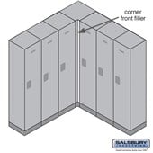 Front Filler - Vertical - Corner - for Designer Wood Lockers - Black