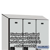 Sloping Hood - for 18 Inches Wide - 18 Inch Deep Designer Wood Locker - 3 Wide