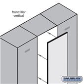 Front Filler - Vertical - 15 Inches Wide for Designer Wood Locker