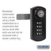 Resettable Combination Lock - for Designer Wood Locker Door