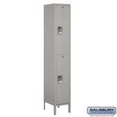 15" Wide Double Tier Standard Metal Locker - 1 Wide - 6 Feet High - 15 Inches Deep