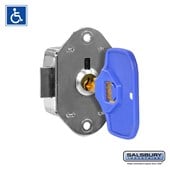 ADA Compliant Key Lock - Built-in - for Metal Locker Door - with (2) keys and (2) ADA Key Heads