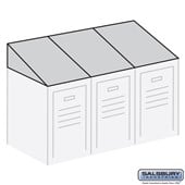 Sloping Hood - for up to (3) 12 Inch Wide and 12 Inch Deep Metal Lockers