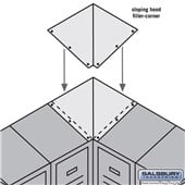 Sloping Hood Filler - Corner - for 12 Inch Deep Metal Locker