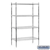 36" Wide Stationary Wire Shelving  - 74 Inches High - 18 Inches Deep