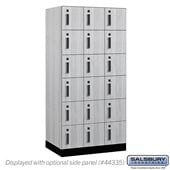 12" Wide Premier Wood Locker - Six Tier Box Style - 3 Wide - 6 Feet High - 21" Deep - Electronic Locks